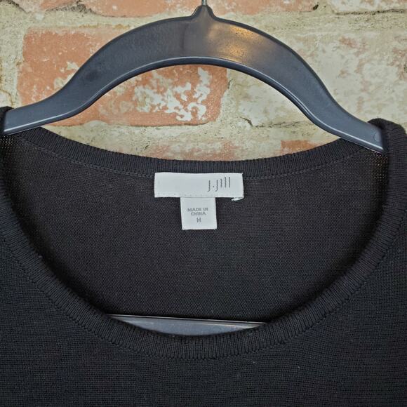J.Jill Black Sweater Dress/Tunic Sz M - Picture 11 of 12